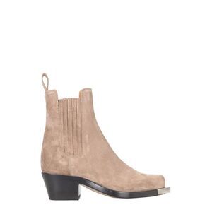 BUTTERO Women's Suede Chelsea Boots with Metal Toe Cap Women IVORY